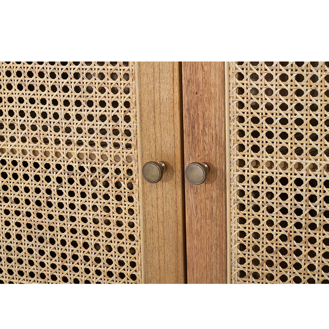 Hamilton Cane Six Door Sideboard - Weathered Oak - SEATONES