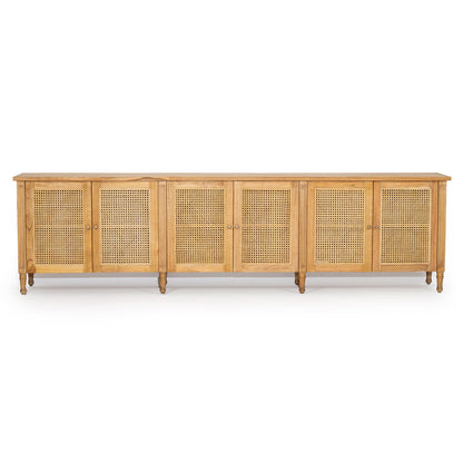 Hamilton Cane Six Door Sideboard - Weathered Oak - SEATONES