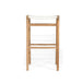 Rear view of the Zen Backless Bar Stool – White – Open Weave showcasing back leg taper and balanced frame geometry.
