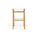 Rear view of the Zen Backless Bar Stool – White – Close Weave showcasing clean joinery and structural support.