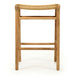 Rear view of the Zen Backless Bar Stool – Sand – Open Weave highlighting frame construction and handwoven seat.