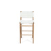 Studio front view of the Zen Bar Stool – White – Close Weave highlighting its minimalist silhouette and coastal aesthetic.