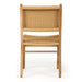 Rear studio view of Zen Dining Chair – Sand – Close Weave showing full backrest and visible frame structure.