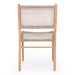Rear view of the Zen Dining Chair – Washed Grey – Open Weave showing full backrest and frame structure.