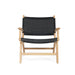 Eye-level front view of Zen Lazy Chair – Black – Close Weave showing gently curved form and woven detailing.