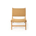 Front view of Zen Lazy Chair – Sand – Close Weave showcasing tightly handwoven rope on both seat and back.
