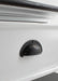 Close-up of Halifax Accent bedside drawer unit antique cup pull handle on white drawer