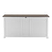 Halifax Accent Buffet rear view showing white painted back panels and long dark timber top on a large coastal sideboard cabinet.