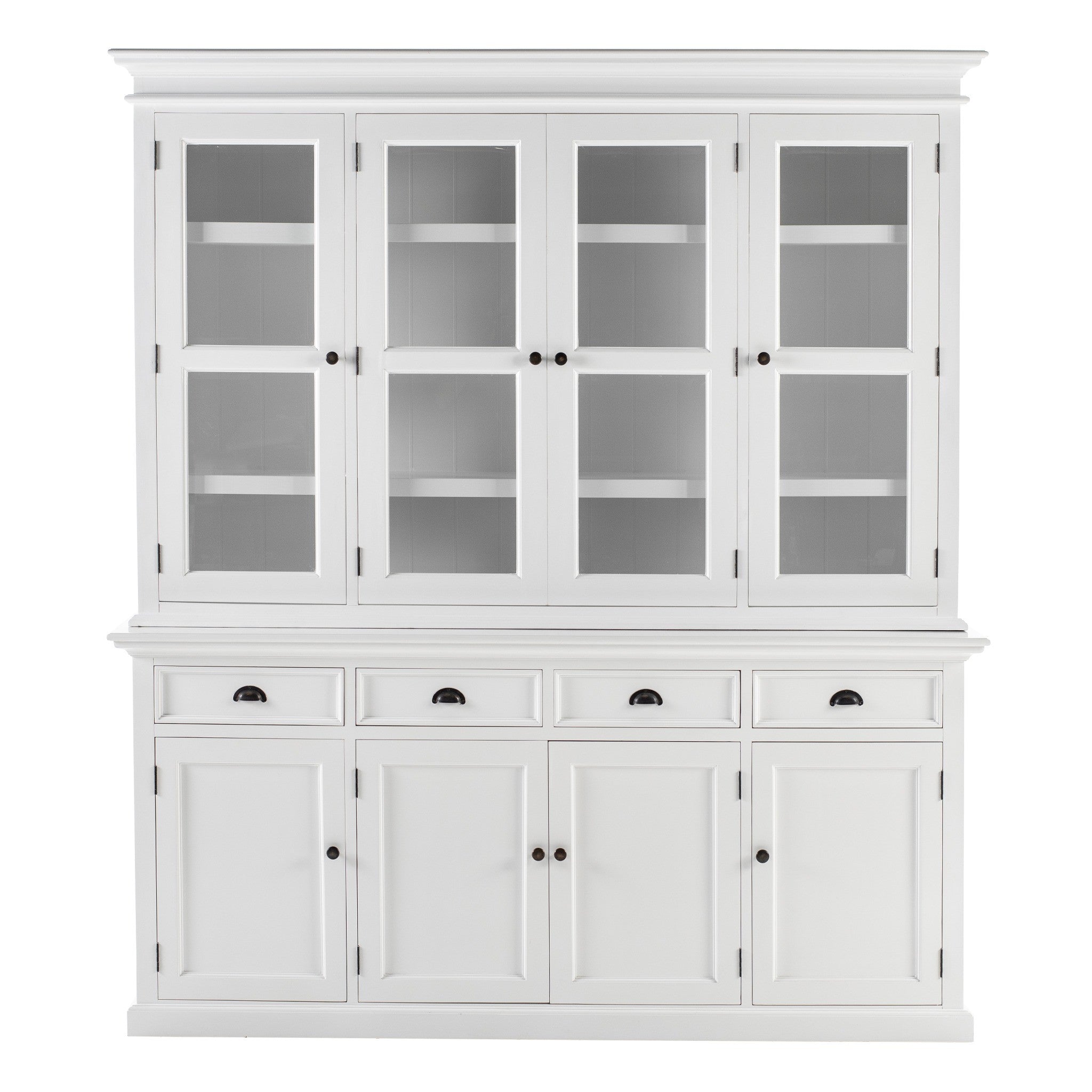 Halifax Buffet Hutch Unit with 4 Glass Doors