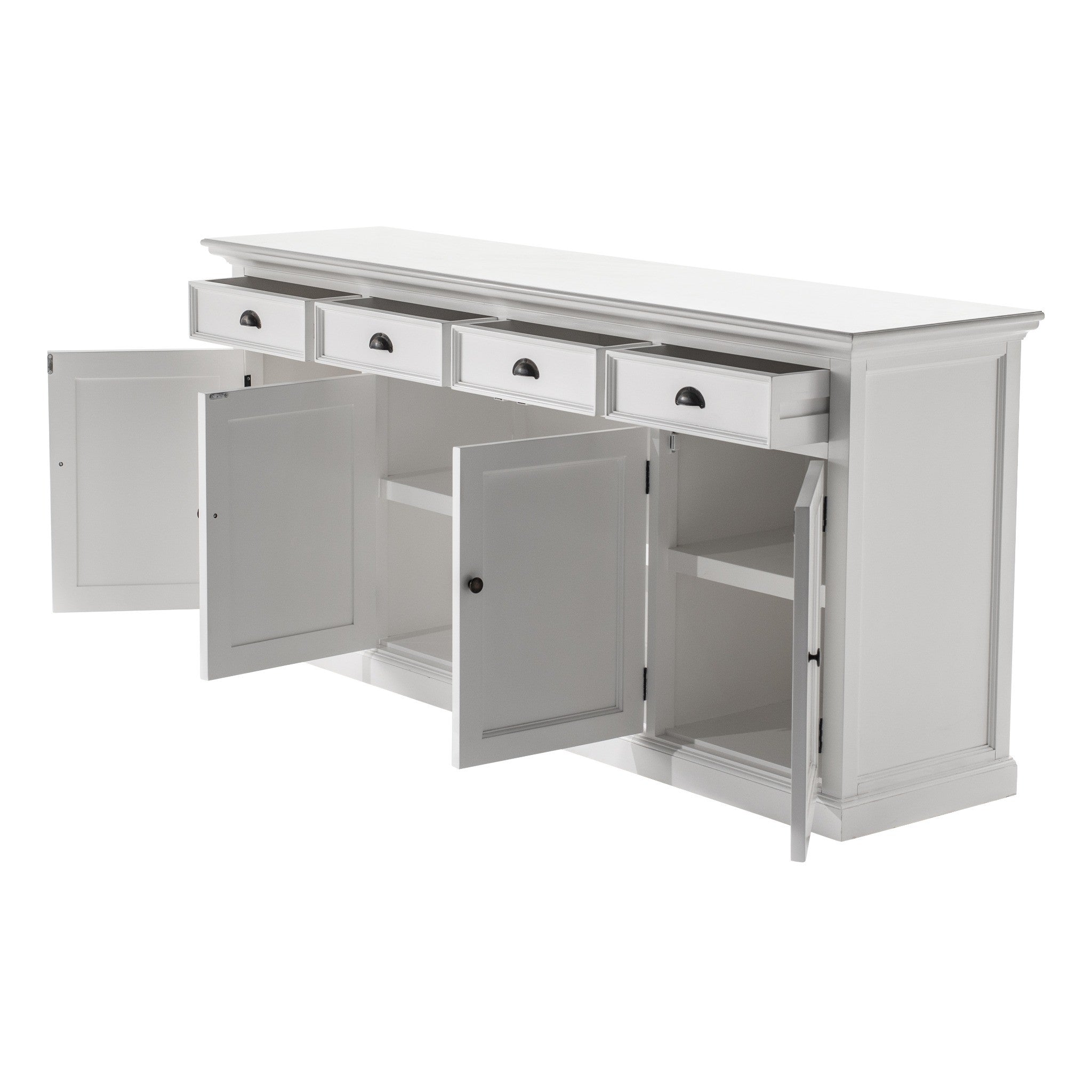 Halifax Buffet Hutch Unit with 4 Glass Doors